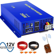 XYZ INVT Pure Sine Wave Inverter - 2500W 24V DC to 110V 120V AC with Wireless Remote Switch, 5000 watt Surge, Power Converter for RV, Camping, Solar System, Grid Off.