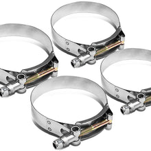 3.75 inches Zinc Coated Stainless Steel T-Bolt Clamp (Pack of 4)