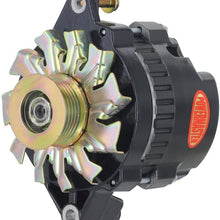 Powermaster 578026 Alternator (GM CS130 Black 140A 16 Volt 6 grv Pulley Str Mtg 6.61" 1-Wire), 1 Pack