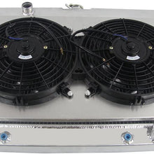 OzCoolingParts Pro 3 Row Core Aluminum Radiator +12" Fan w/Shroud for 1963-1968 64 65 66 67 Chevy Chevelle/Malibu/Implala/Caprice