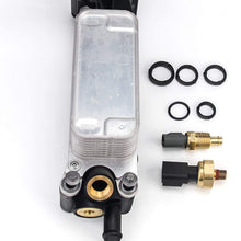 Engine Oil Cooler Filter Housing Adapter w/Sensors 3.6L 3.2L Compatible with 2011 2012 2013 Chrysler 200, 300, Town & Country, Dodge, Jeep Grand and More OE#5184294AE