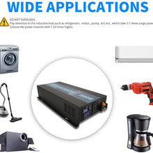 WZRELB Full Power Endurable 3500W 12VDC to 120VAC 60HZ US DUAL OUTLETS LED DISPLAY PURE SINE WAVE INVERTER Power Converter, (RBP350012B1)