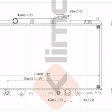 Klimoto Radiator | fits Honda Element 2007-2011 2.4L L4 | Replaces HO3010219 19010PZDA11 19010PZDA62