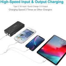 Arteck 1200A Peak Portable Car Jump Starter (Up to 7.0L Gas or 5.5L Diesel Engine) QDSP Auto 12V Battery Pack Booster and QC3.0 External Battery Charger for Automotive, Motorcycle, Boat, Smart Phone