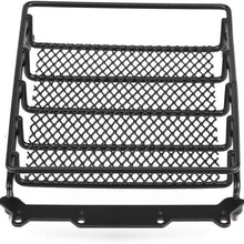 SALUTUYA Steel Universal Black Roof Rack Car Top Luggage Holder Model Vehicle Accessory Luggage Tray Roof Rack for Tamiya CC01 / CR01 / D90 / SCX10 1/10 1/8 RC Crawler Car