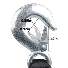 CarBole Trailer Winch Strap 2" x 20' with Safety Snap Hook 10000 lbs Black