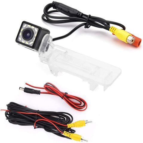 eHANGO Car Rear View Camera Bracket License Plate Lights Housing Mount for Mercedes Benz Smart/Smart Fortwo/Smart ED/Smart ForJeremy (12 LED)