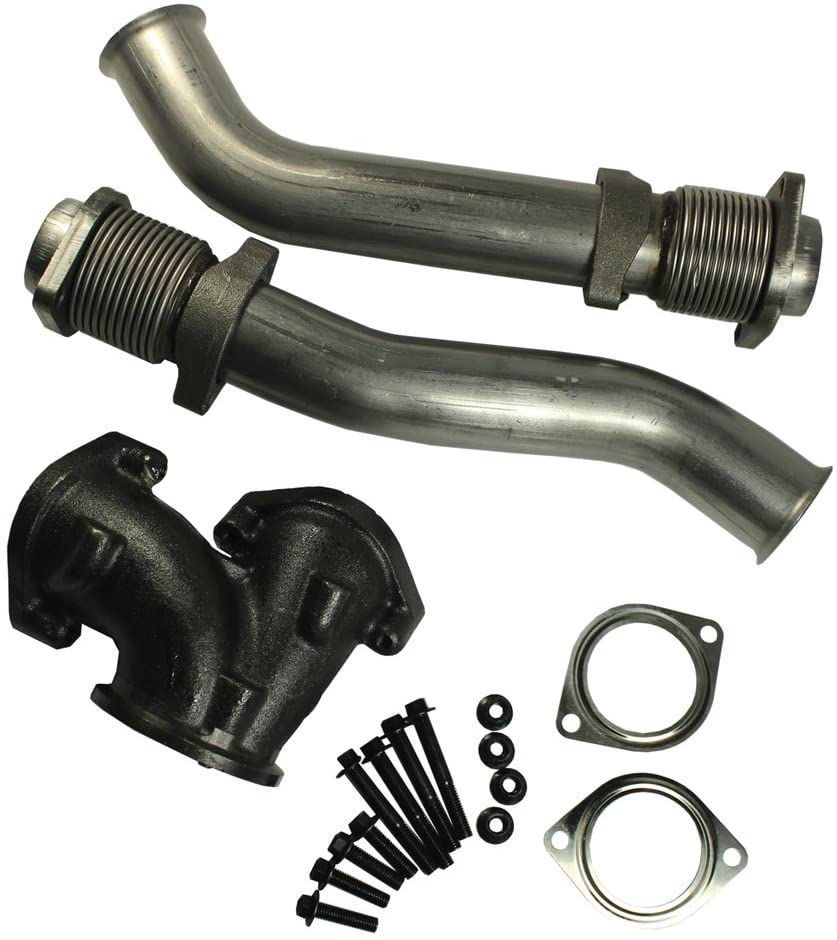 JDMSPEED New Powerstroke Turbo Diesel With Hardware Bellowed Up Pipe Kit 679-005 Replacement For Ford 7.3L 99-03