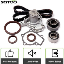 Scitoo New Timing Belt Water Pump Gasket Set Fits Kia Sportage Spectra Spectra5 Hyundai Elantra Tiburon Tucson Engine G4GF 2.0L DOHC