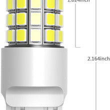 Alla Lighting T20 7443 7440 LED Strobe Flashing Brake Lights Bulbs Super Bright 2835 SMD 12V Dual Filament 6000K Xenon White Blinking Stop Lights for Cars, Trucks 7441 7444 7442
