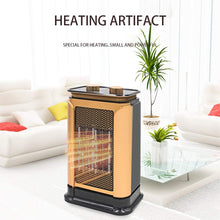 OCYE Portable Heater, Three-Speed Adjustable Heater, Small and Beautiful, Safe and Quiet, for Living Room, Bedroom, Office use, White, Gold