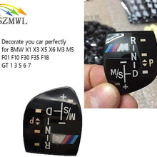 SZMWL Car Gear Sticker Shift Knob Panel Cover for BMW LHD Models ///M E82 E90 E60 F10 F30 F34 Long Type