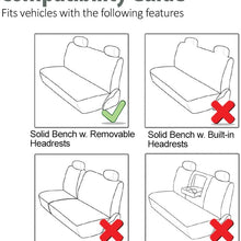 FH Group FB032102 Unique Flat Cloth Pair Set Seat Covers w. 2 Detachable Headrests,Gray/Black- Fit Most Car, Truck, SUV, or Van