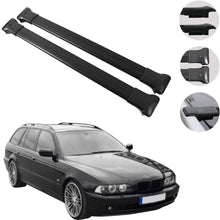 OMAC Roof Racks Cross Bars Carrier Cargo Racks Rail Aluminium Black Set 2 Pcs for BMW 5 Series (E39) 1996-2003