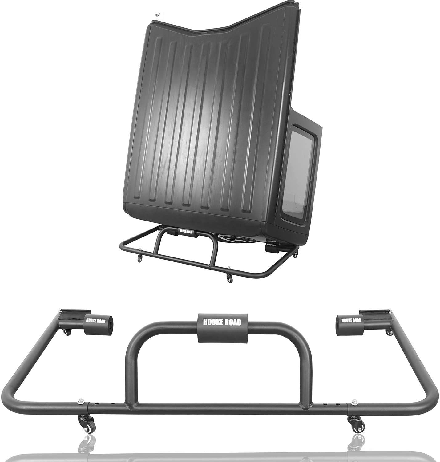 u-Box for Jeep Wrangler YJ TJ JK JL 1987-2021 Hard Top Carrier Storage Cart Rack Sliding+Install Tool【Upgrade Version】