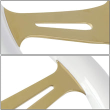 NRG Innovations ST-015CG-WT 350mm Chrome Gold Spokes White Wood Grain Grip Steering Wheel