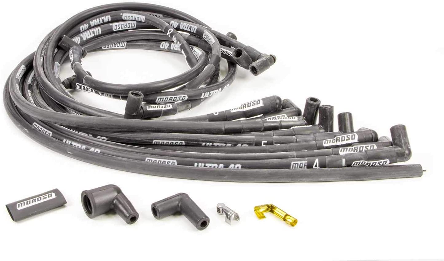Moroso WIRE SET,ULTRA 40,SLEEVED,BBC,BLACK 73820