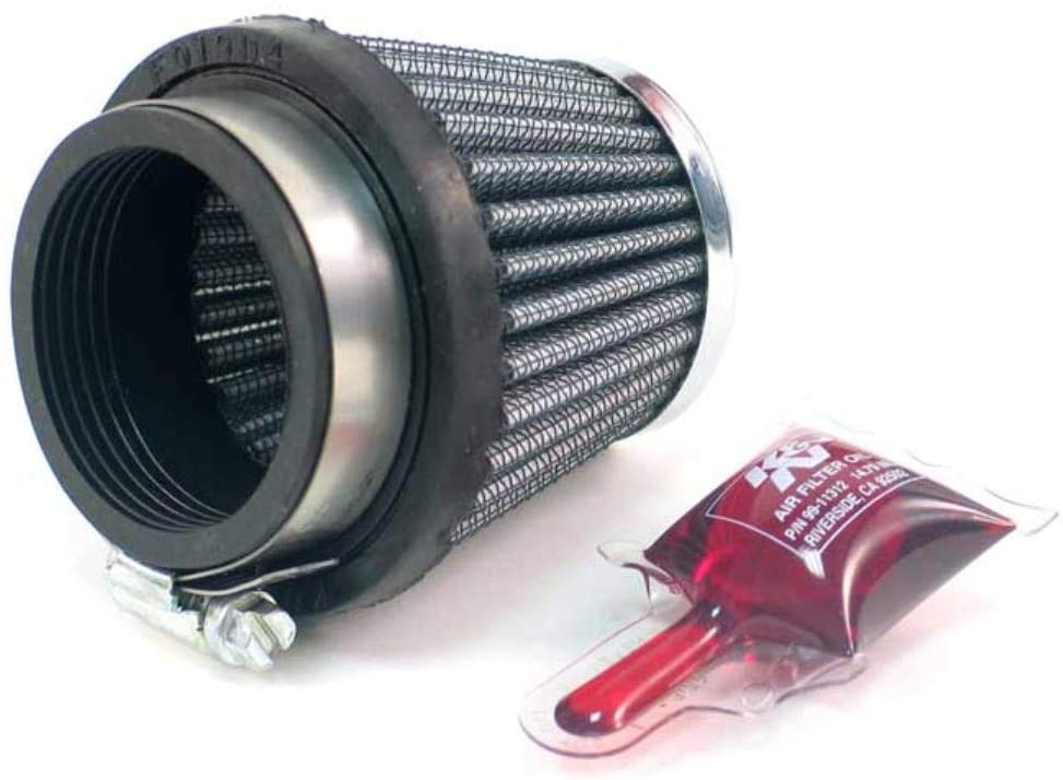 K&N Universal Clamp-On Air Filter: High Performance, Premium, Replacement Engine Filter: Flange Diameter: 1.9375 In, Filter Height: 2.5 In, Flange Length: 0.625 In, Shape: Round Tapered, RC-2500
