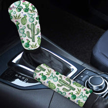 FKELYI Blue Butterfly Print Car Gear Shift Cover Cover,Anti-Slip Handbrake Cover+Gear Shift Knob Cover Set for Sedan Interior Protection,2PCS