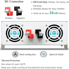 WZRELB 5000W Pure Sine Wave Power Inverter 24V DC to 120V AC Converter Off Grid Generator Home Power Supply