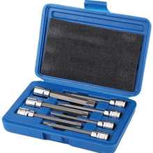 Terisass Torx Star Bit Socket Set 7Pcs 3/8inch Drive Extra Long Torx Star Bit Socket Set Drive Repair Tool Kit Torx Star Socket Bits Tool Kit