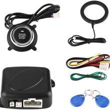 Qii lu 12V Universal Car Alarm System Engine Starter Push Button Vehicles Start/Stop Kit Safe Lock Anti-theft Car Modification Set