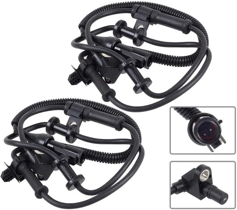 AUTEX 2PCS ABS Wheel Speed Sensor Front Left & Right ALS197 5S6024 SU7557 Compatible with Ford Excursion 2000-2005/Ford F-450 1999-2004/Ford F-250 & F-350 & F-450 & F-550 Super Duty 1999-2004 4WD
