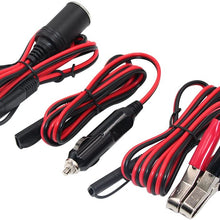 4.5FT Battery Charger Cable Car Alligator Clips Cigarette Lighter Male Plug Adapter Kit Trickle Charger Socket Auto Sae 2Pin Charging Alligator Clamp Batteries Chargers Solar Panels Extension Cable