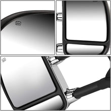 DNA Motoring TWM-004-T999-CH-AM+DM-074 Pair of Towing Side Mirrors + Blind Spot Mirrors