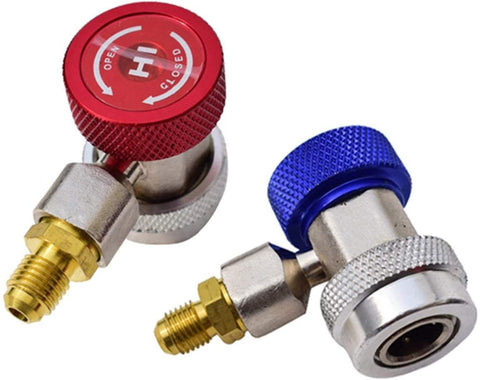 WENJING Be Quiet Mall Car 90 Degree AC Air Conditioner High Low R134a Quick Coupler Adapter Connector Remover Tool Air Conditioning Accessories