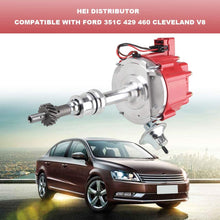 JDMON Compatible with HEI Complete Ignition Distributor 65k Coil 7500RPM BBF Ford Big Block 351C 351M 400M 429 460 Red Cap 1046013 PE332U JM6506BL