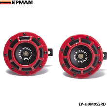 EPMAN 12V 110DB Universal Grille Mount Twin SuperTone Electric Car Horn For BMW Audi VW Car (Blue, Pack of 2)