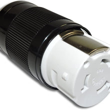 50 AMP RV Trailer Marine Power Cord Power Inlet - Female Twist locking Connector - Weatherproof Boot Kit