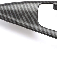 Xotic Tech ABS Carbon Fiber Pattern Car Interior Auto Gear Shift Knob Frame Cap Cover Trim Protective for Honda Civic 2016 2017 2018 2019 2020