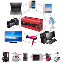 IpowerBingo Power Inverter 1000W/2000W Dual AC Outlets and Dual USB Charging Ports DC 12V to 110V AC Car Converter with Digital Display