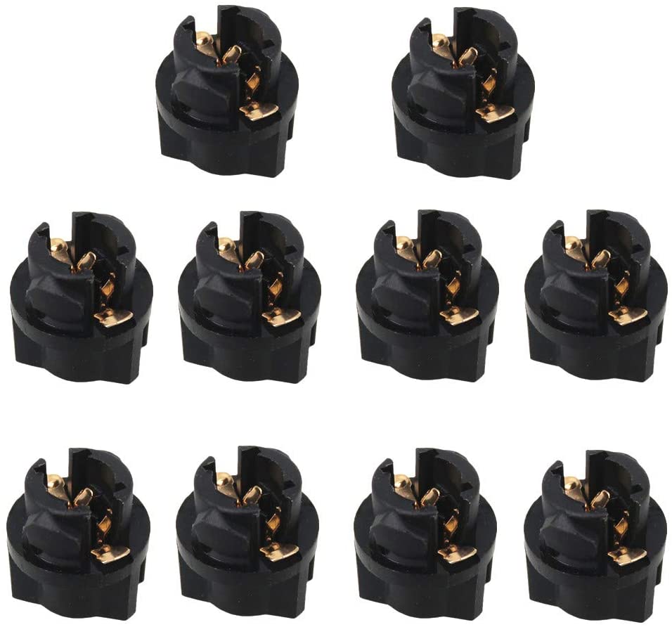 WLJH 10pcs T5 Twist Lock Socket 74 73 37 2721 Wedge Base 3/8