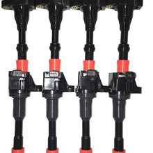 HZTWFC 8 Pack Rear and Front Ignition Coil Compatible for Honda Civic 7 8 VII VIII JAZZ FIT 2 3 II III 1.2 1.3 1.4 30520-PWA-003 30521-PWA-003 (Set of 8)