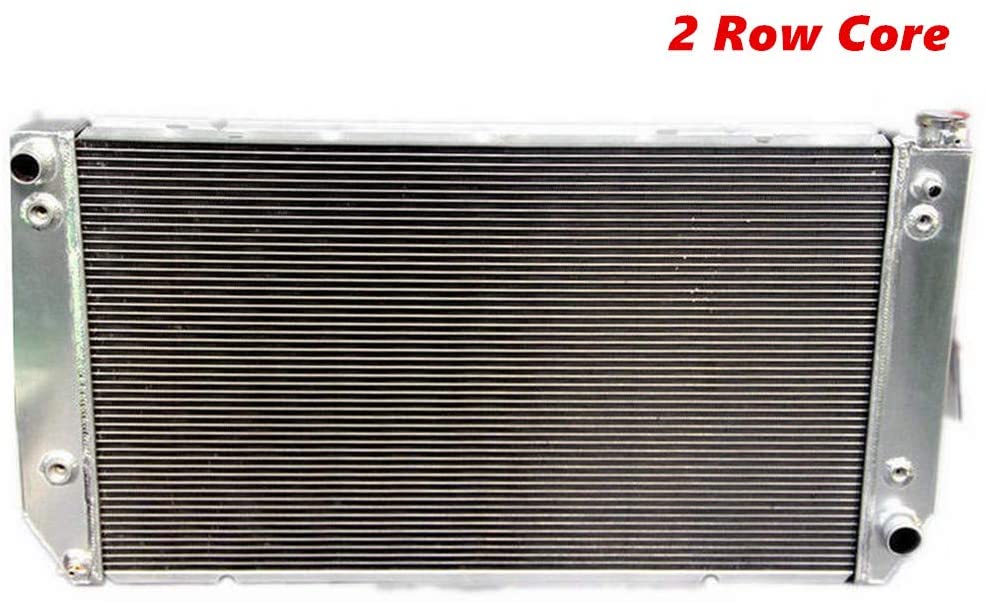 OzCoolingParts 94-00 Chevy C/K Series Radiator, 2 Row Core Full Aluminum Radiator for 1994-2000 Chevrolet Pickup C2500 C3500 K2500 K3500, 1994-1999 Chevy Suburban 7.4L V8 Engine (2 Row)
