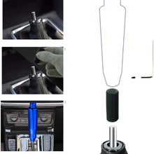 Lunsom Automatic Shift Knob Metal Car Shifting with Push Button Aluminum Alloy Shifter Lever Handle Long Stick Gear Head Fit Most Auto Transmission Vehicle (Red)