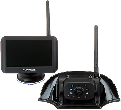 Furrion Vision S 7 Inch Wireless RV Backup System with 1 Rear Sharkfin Camera, Infrared Night Vision and Wide Viewing Angle - FOS07TASF