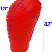 Modengzhe 2 Pcs 3D Anti-Slip Particle Designed Gear Shift Knob Cover, Red Silicone Handbrake Grips Gear Shift Lever Protector for Trucks Cars