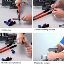 BENBW 1Set Fuel Push On Hose End Oil Fitting Oil Cooler 0/45/90/180 Degree Reusable Hose End Adapter for Car Engine (45 Degree)