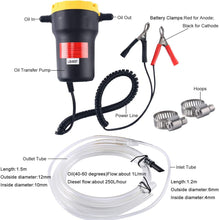 Oil Change Pump Extractor, 12v 60w Oil Extractor Pump Oil Pump Extractor, Diesel Fluid Scavenge Suction Oil Transfer Pump for Changing Oil, Oil Change Pump for Boat, Tubes, Truck, RV, ATV, Riding Mowe