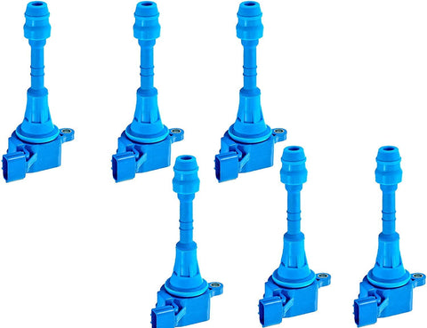 ENA Pack of 6 High Performance Ignition Coils Compatible with Nissan Altima - Frontier - Maxima - Murano - Pathfinder - Quest - Xterra - Infiniti Suzuki 3.5L 4.0L V6