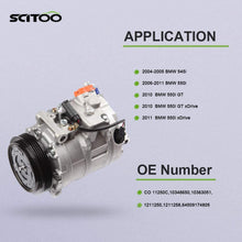 SCITOO AC Compressor Compatible with 2004-2005 for BMW 545i 645Ci 4.4L 2006-2010 for BMW 550i 4.8L