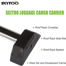 SCITOO fit for 2006 2007 2008 2009 2010 for Hummer H3 Aluminum Alloy Roof Top Cross Bar Set Rock Rack Rail