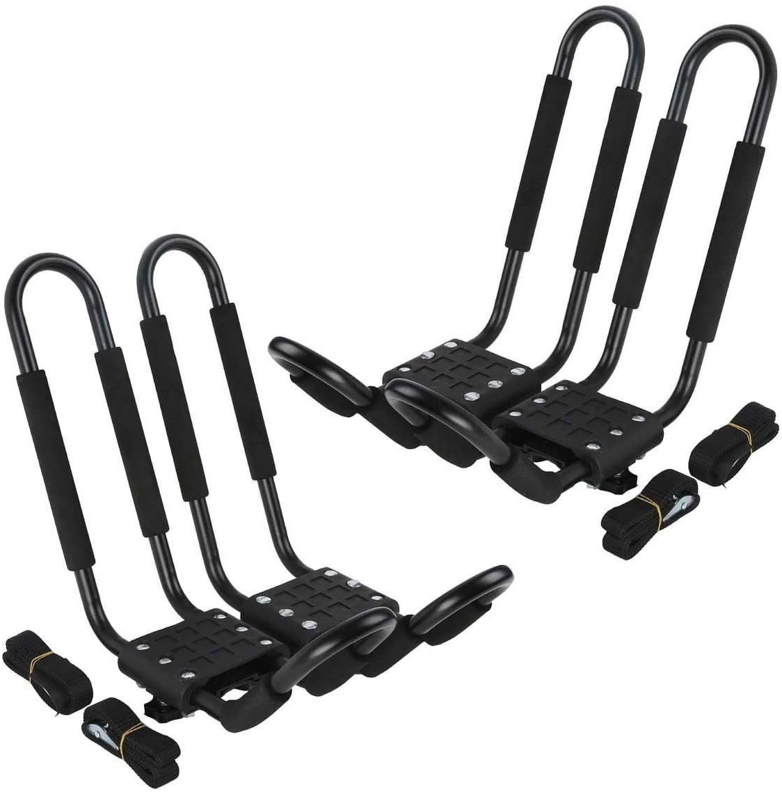 7BLACKSMITH 2 Pairs Roof J-Bar Rack Kayak Carrier Boat SUV Canoe Surf Ski Snowboard