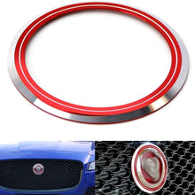 Pursuestar Red Aluminum Alloy Surrounding Ring Cover Trim Sticker Decals for Jaguar XF XE XFL XEL XJ F-PACE F-Type Front Grille Emblem