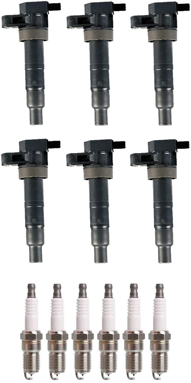 ENA Set of 6 Ignition Coils and 6 Platinum Spark Plugs Compatible with 2007-2017 Hyundai Santa Fe & 2006-2010 Hyundai Sonata UF546