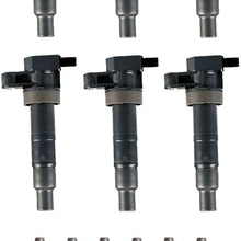 ENA Set of 6 Ignition Coils and 6 Platinum Spark Plugs Compatible with 2007-2017 Hyundai Santa Fe & 2006-2010 Hyundai Sonata UF546